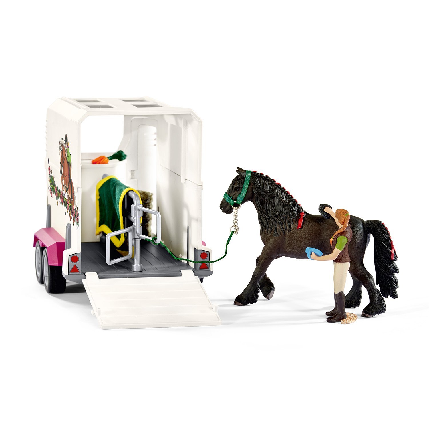 Игровой набор Schleich — Пикап с прицепом для лошади  